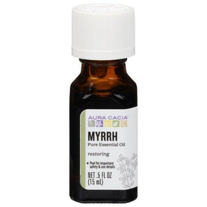 Aura Cacia Pure Essential Oil Myrrh Restoring 1/.5 OZ [UNFI-CARLISLE #714089] T