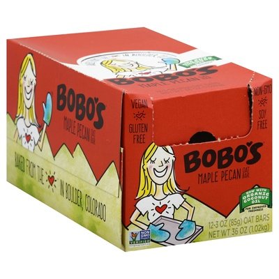 Bobos Oat Bars Oat Bar Maple Pecan 12/3 OZ [UNFI-CARLISLE #999573] [ebt]