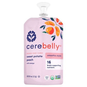 Cerebelly Baby Puree Organic Sweet Potato Peach With Mango Smoothie-Style Og2 6/4 OZ [UNFI-CARLISLE #2683357] [ebt]