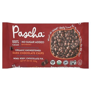 Pascha Dark Chocolate Chips Organic Unsweetened Og2 6/8.8 OZ [UNFI #1569078] [ebt]