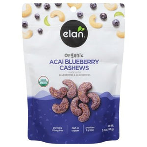 Elan Cashews Organic Acai Blueberry Og2 8/5.3 OZ [UNFI #2884062] [ebt]