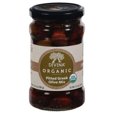 Divina Olive Mix Organic Pitted Greek Og2 6/10.2 OZ [UNFI #2856649] [ebt]