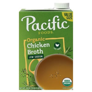 Pacific Foods Chicken Broth Organic Low Sodium Value Size Og2 8/48 OZ [UNFI #2997567] [ebt]