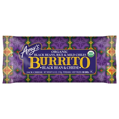 Amys Burrito Jack Cheese Black Bean & Cheese Organic Og2 12/6 oz [UNFI #2842276 ] [ebt]