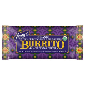Amys Burrito Jack Cheese Black Bean & Cheese Organic Og2 12/6 oz [UNFI #2842276 ] [ebt]