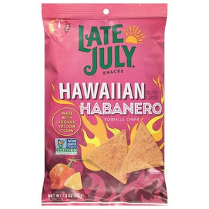 Late July Snacks Tortilla Chips Hawaiian Habanero Og3 12/7.8 OZ [UNFI #3045549] [ebt]