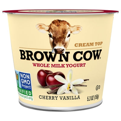 Brown Cow Yogurt Whole Milk Cherry Vanilla 12/5.3 oz [UNFI #2068674 ] [ebt]