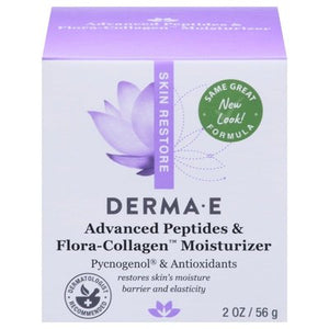 Derma E Advanced Peptides & Flora-Collagen Moisturizer Skin Restore 1/2 OZ [UNFI-CARLISLE #610659] T