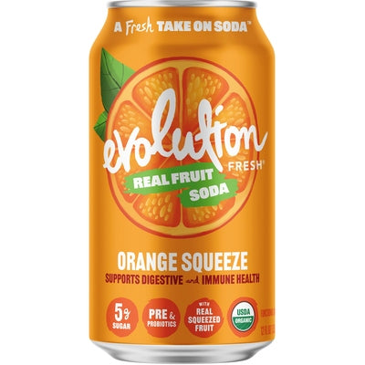 Evolution Fresh Orange Squeeze Fruit Soda Og2 6/12 OZ [UNFI #3076395] [ebt] T