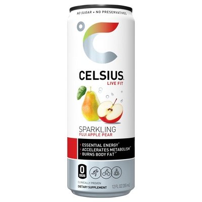 Celsius Energy Drink Fuji Apple Pear Sparkling 12/12 OZ [UNFI #2484731]