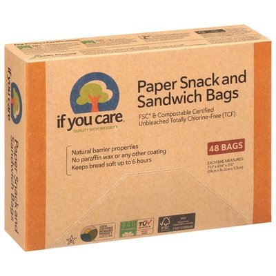 If You Care Paper Snack & Sandwich Bags 12/48 CT [UNFI #284687] T