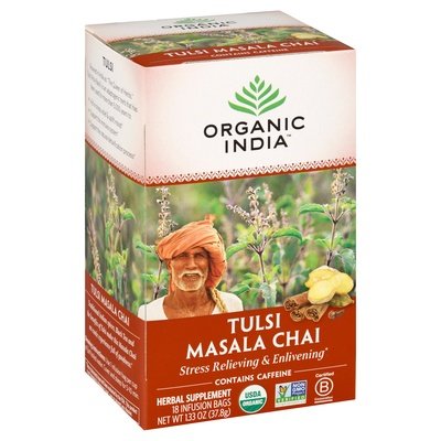 Organic India Herbal Supplement Tulsi Masala Chai Infusion Bags Og2 6/18 BAG [UNFI #125369] [ebt]