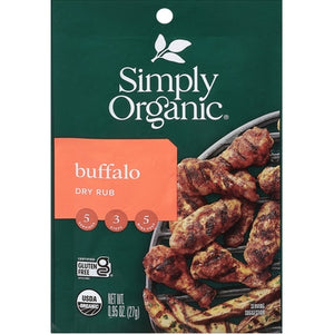 Simply Organic Dry Rub Buffalo Og2 12/.95 oz [UNFI #2947224 ] [ebt]