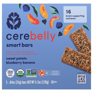 Cerebelly Smart Bars Sweet Potato Blueberry Banana Og2 6/4.2 OZ [UNFI #2645166] [ebt]