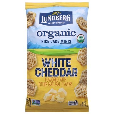Lundberg Family Farms Rice Cake Organic White Cheddar Minis Og2 6/5 OZ [UNFI #2539385] [ebt]