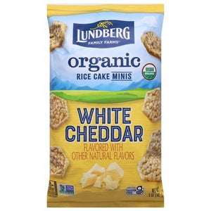 Lundberg Family Farms Rice Cake Organic White Cheddar Minis Og2 6/5 OZ [UNFI #2539385] [ebt]