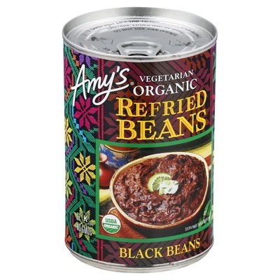 Amys Black Beans Organic Refried Og2 12/15.4 OZ [UNFI #319699] [ebt]