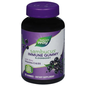Natures Way Immune Gummy Elderberry Gummies 1/60 CT [UNFI-CARLISLE #1606904]