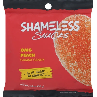 Shameless Snacks Omg Peach 6/1.8 OZ [UNFI-CARLISLE #3037348] [ebt]