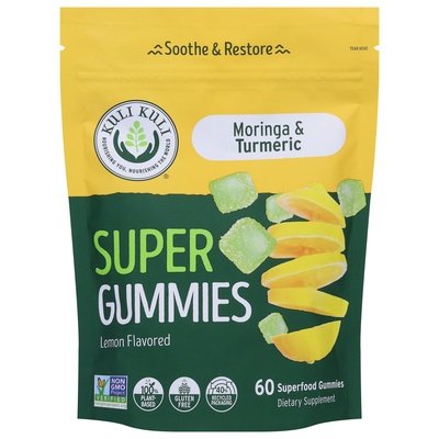 Kuli Kuli Super Gummies Moringa & Turmeric Lemon Flavored 1/60 CT [UNFI-CARLISLE #2823862]