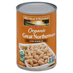 Westbrae Great Northern Beans Low Sodium Organic Og2 12/15 OZ [UNFI #306845] [ebt]