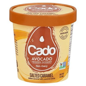 Cado Desserts Avocado Frozen Dessert Non-Dairy Salted Caramel 8/1 PINT [UNFI #2383214] [ebt]