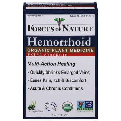 Forces Of Nature Hemorrhoid Organic Plant Medicine Extra Strength Og2 1/5 ML [UNFI-CARLISLE #1957489] T