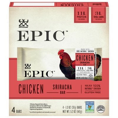 Epic Chicken Sriracha Bar 8/4/1.3 OZ [UNFI #2727253] [ebt]