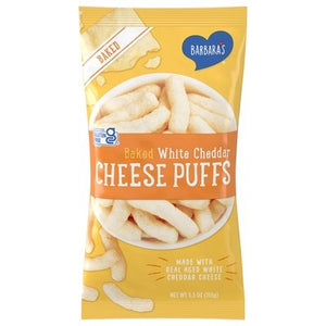 Barbaras Cheese Puffs Baked White Cheddar 12/5.5 OZ [UNFI #135996] [ebt]