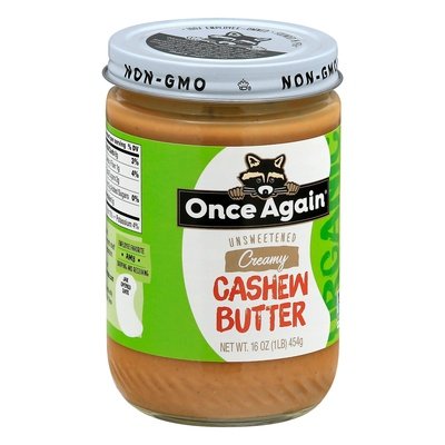 Once Again Cashew Butter Unsweetened Creamy Og2 6/16 OZ [UNFI #2615417] [ebt]
