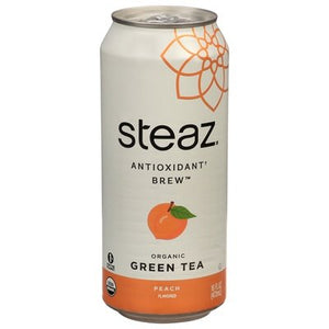 Steaz Green Tea Organic Peach Antioxidant Brew Og2 12/16 OZ [UNFI #660480] [ebt]