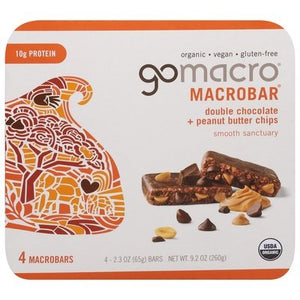 Gomacro Macrobars Double Chocolate + Peanut Butter Chips Og2 7/4/2.3 OZ [UNFI #2662849] [ebt]