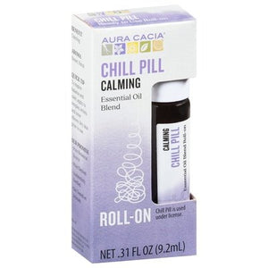 Aura Cacia Essential Oil Blend Chill Pill Calming Roll-On 4/.31 OZ [UNFI-CARLISLE #2071553] T