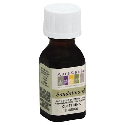Aura Cacia Essential Oil 100% Pure Sandalwood 1/.5 OZ [UNFI-CARLISLE #620724] T