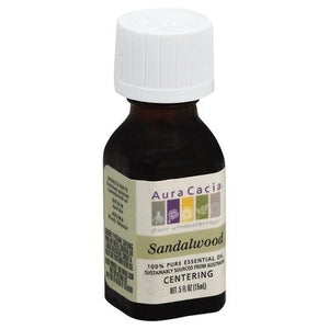 Aura Cacia Essential Oil 100% Pure Sandalwood 1/.5 OZ [UNFI-CARLISLE #620724] T