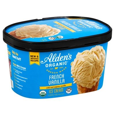 Aldens Organic Ice Cream French Vanilla Og2 3/48 OZ [UNFI #1732759] [ebt]