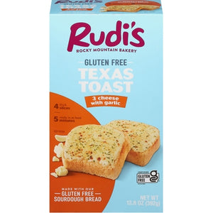 Rudis Rocky Mountain Bakery 3 Cheese Garlic Gluten Free Texas 6/13.8 OZ [UNFI #3004124] [ebt]