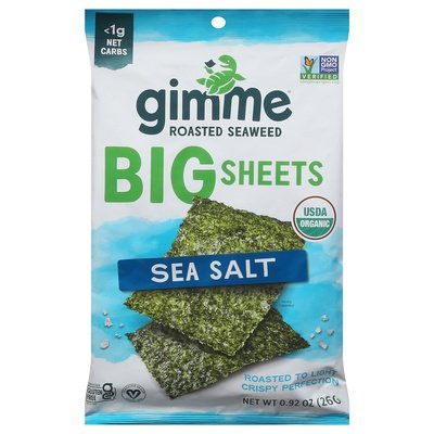 Gimme Seaweed Roasted Big Sheets Og2 10/.92 OZ [UNFI #1559111] [ebt]