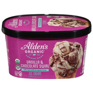 Aldens Organic Ice Cream Vanilla & Chocolate Swirl Og2 3/48 OZ [UNFI #1834779] [ebt]