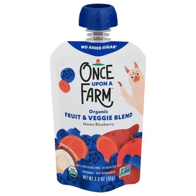 Once Upon A Farm Fruit & Veggie Blend Organic Mama Blueberry Og2 8/3.2 OZ [UNFI #2134740] [ebt]