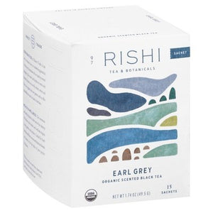 Rishi Tea Black Tea Organic Earl Grey Sachets Og2 6/15 BAG [UNFI #1588102] [ebt]