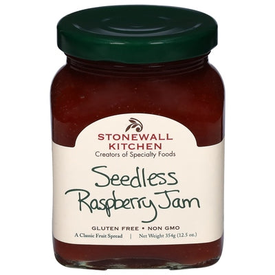 Stonewall Kitchen Jam Raspberry Seedless 12/12.5 oz [UNFI #2003697 ] [ebt]