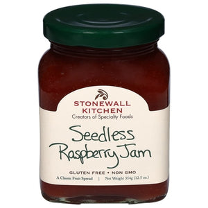 Stonewall Kitchen Jam Raspberry Seedless 12/12.5 oz [UNFI #2003697 ] [ebt]