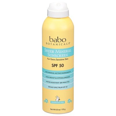 Babo Botanicals Sunscreen Sheer Mineral Broad Sprectrum Spf 50 1/6 OZ [UNFI-CARLISLE #2681963] T