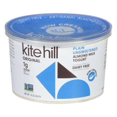 Kite Hill Almond Milk Yogurt Dairy Free Plain Unsweetened 6/16 oz [UNFI #2459451 ] [ebt]