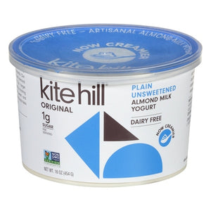 Kite Hill Almond Milk Yogurt Dairy Free Plain Unsweetened 6/16 oz [UNFI #2459451 ] [ebt]