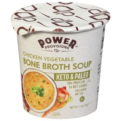 Power Provisions Bone Broth Soup Chicken Vegetable 6/1.2 OZ [UNFI #2529394] [ebt]