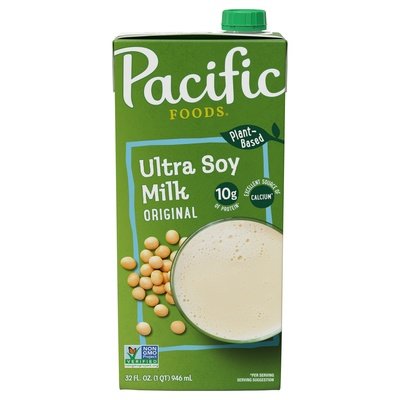 Pacific Foods Ultra Soy Milk Original Plant-Based Og3 12/32 OZ [UNFI #274969] [ebt]