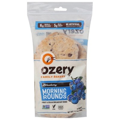 Ozery Breakfast Buns Blueberry Fruit & Grain 6/12.7 OZ [UNFI #2405165] [ebt]