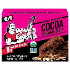 Daves Killer Bread Snack Bars Organic Cocoa Brownie Blitz Og2 6/4/1.75 Z [UNFI #2800787] [ebt]